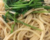 エビ塩くるみとハコベのパスタ作り方4写真