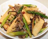 簡単！たけのこ・アスパラ、牛肉の甘辛炒め作り方12写真