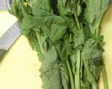 菜花（なばな）とソーセージのスパゲッティ作り方1写真