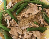 豚肉と春雨といんげんの炒め物作り方4写真