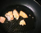 鮭とアラ出汁味噌のクリームパスタ作り方2写真