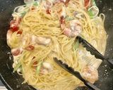 エビとアスパラガスのクリームパスタ作り方8写真