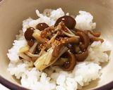 ご飯がすすむっなめことエノキのめんつゆ煮作り方8写真
