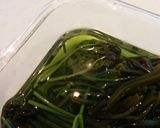蕨の出汁浸しと油揚げのピリ辛甘味噌和え作り方3写真