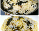 しらすとワカメで梅昆布茶の和風パスタ作り方8写真