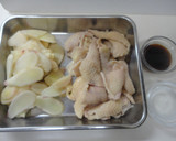 新しょうがと鶏皮の炒め♪作り方1写真