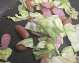 準備にこつ春キャベツ＆ウインナーのパスタ作り方3写真