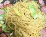 準備にこつ春キャベツ＆ウインナーのパスタ作り方5写真