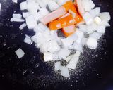 うどんでカルボナーラ作り方1写真