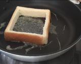 食パンくりぬき、ハム卵チーズのトースト作り方4写真