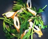 ほうれん草と竹輪と玉子のポン酢炒め作り方4写真