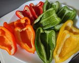彩りピーマンの肉詰め(緑でもOK!)作り方1写真