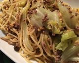 春キャベツと納豆そぼろスパゲティ作り方5写真