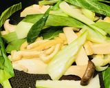 チンゲン菜と薄揚げ＆キノコのあっさり炒め作り方3写真