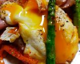 ＊焼きアスパラベーコンの半熟卵とろ～り＊作り方3写真