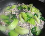 ＊チンゲン菜と豚コマのサッと煮＊作り方2写真