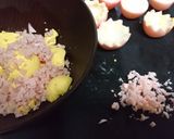 春★可愛い♪【桃色ゆで卵のサラダ仕立て】作り方15写真
