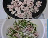 豚こま肉deバンバンジー風サラダ作り方2写真