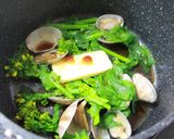 あさりと菜の花のバター醤油煮作り方3写真