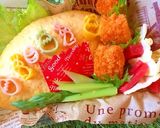 イースター　オムライス弁当　３月弁当作り方4写真