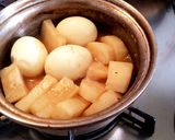 たまごと長芋の味噌煮 液みそ料亭の味で作り方4写真