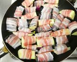 なすの豚ばら肉巻き★ステーキソースがけ作り方7写真