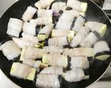 なすの豚ばら肉巻き★ステーキソースがけ作り方8写真