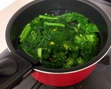 デリ風♡菜の花とクリチのくるみ味噌和え作り方1写真