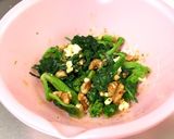 デリ風♡菜の花とクリチのくるみ味噌和え作り方5写真