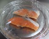 レンジDE簡単✰豆腐と鮭の白菜ロール作り方4写真