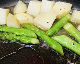 新じゃが＆アスパラのしょう油バターパスタ作り方3写真