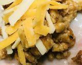 【おつまみ】そぼろ＆チーズの鶏かわ包み焼作り方1写真