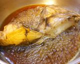 ブリかま白だし煮付け。作り方5写真
