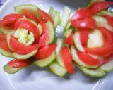 チンゲンサイとトマトdeお花のチーズ焼き作り方3写真