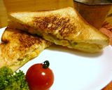 レタスコーン入り♪ホットサンド作り方5写真