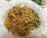 焼きそばで桜エビと豆苗のパスタ 簡単作り方4写真