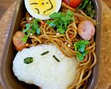 スヌーピー♪簡単キャラ弁♪アフロ焼きそば作り方6写真