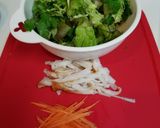 パクチー和え物 ごま油レモンで作り方1写真