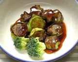 ●ブロッコリーの茎のステーキ蒸し焼き●作り方4写真