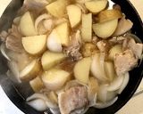 豚バラと新玉ねぎ新じゃがの白だしさっと煮作り方6写真