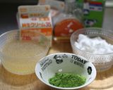 抹茶ミルクゼリー（黒豆添え）作り方1写真