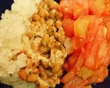 新玉・トマト納豆サラダ仕立て作り方1写真