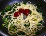 お弁当！ほうれん草ナポリタン作り方3写真