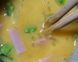 ハムと貝割れ大根の卵焼き(๑ºัºั๑)作り方2写真