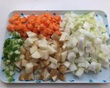 押し麦入りごろっと塩糀ベジスープ作り方1写真