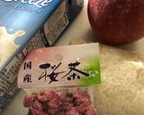 甘酒と林檎の桜の花スムージー作り方1写真