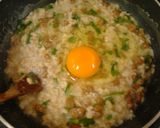 簡単朝食昼食　オートミールで納豆卵雑炊風作り方3写真