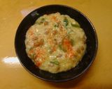 簡単朝食昼食　オートミールで納豆卵雑炊風作り方4写真