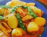 新じゃがと豚バラの味噌ニンニク炒め☆作り方9写真
