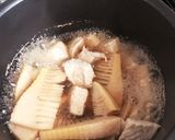 たけのこと鶏肉の煮物作り方4写真